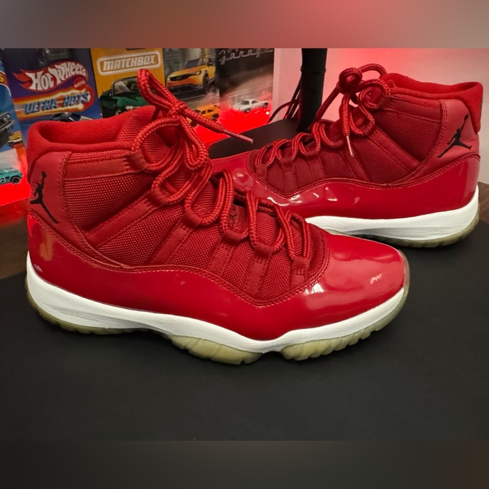 Air Jordan Red Athletic Sneakers - Picture 3 of 6